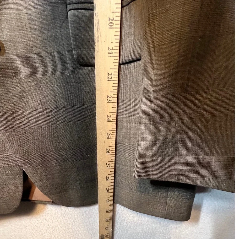 Ralph Lauren Mens 40R Brown Gray Plaid Wool Two Button Blazer‎ Sport Coat